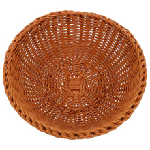 1-Pack Woven Plastic Bread Basket for Kitchen and Home Use, Picnic Vegetable Storage Tray, 9.8 x 9.8 x 3.3 inches
