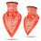 Scarf2pc Unisex Rave Bandana Λαιμόκοψη Γκέτα Σωλήνας για Γυναικεία Ανδρικά Κασκόλ Πορτοκαλί 2