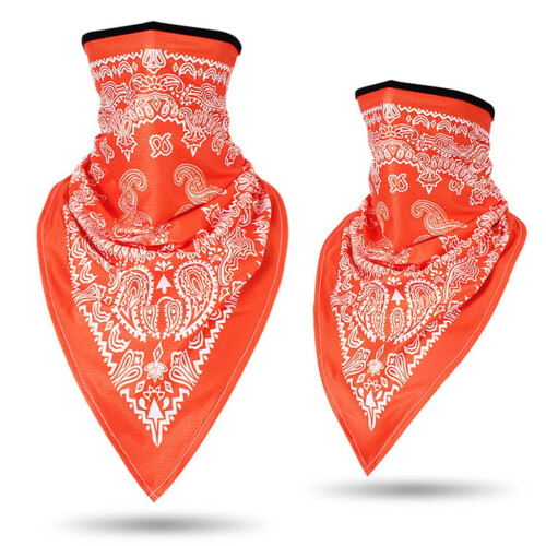 Scarf2pc Unisex Rave Bandana Λαιμόκοψη Γκέτα Σωλήνας για Γυναικεία Ανδρικά Κασκόλ Πορτοκαλί 1