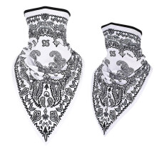2er-Pack Unisex Rave Bandana Halswärmer Schlauchschal für Damen und Herren Gesichtsschal Weiß Einheitsgröße