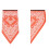 Scarf2pc Unisex Rave Bandana Λαιμόκοψη Γκέτα Σωλήνας για Γυναικεία Ανδρικά Κασκόλ Πορτοκαλί 3