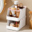 Durable Plastic Stackable Drawer Storage Organizers-Light Grey 5