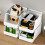 Durable Plastic Stackable Drawer Storage Organizers-Light Grey 6