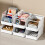Durable Plastic Stackable Drawer Storage Organizers-Light Grey 7