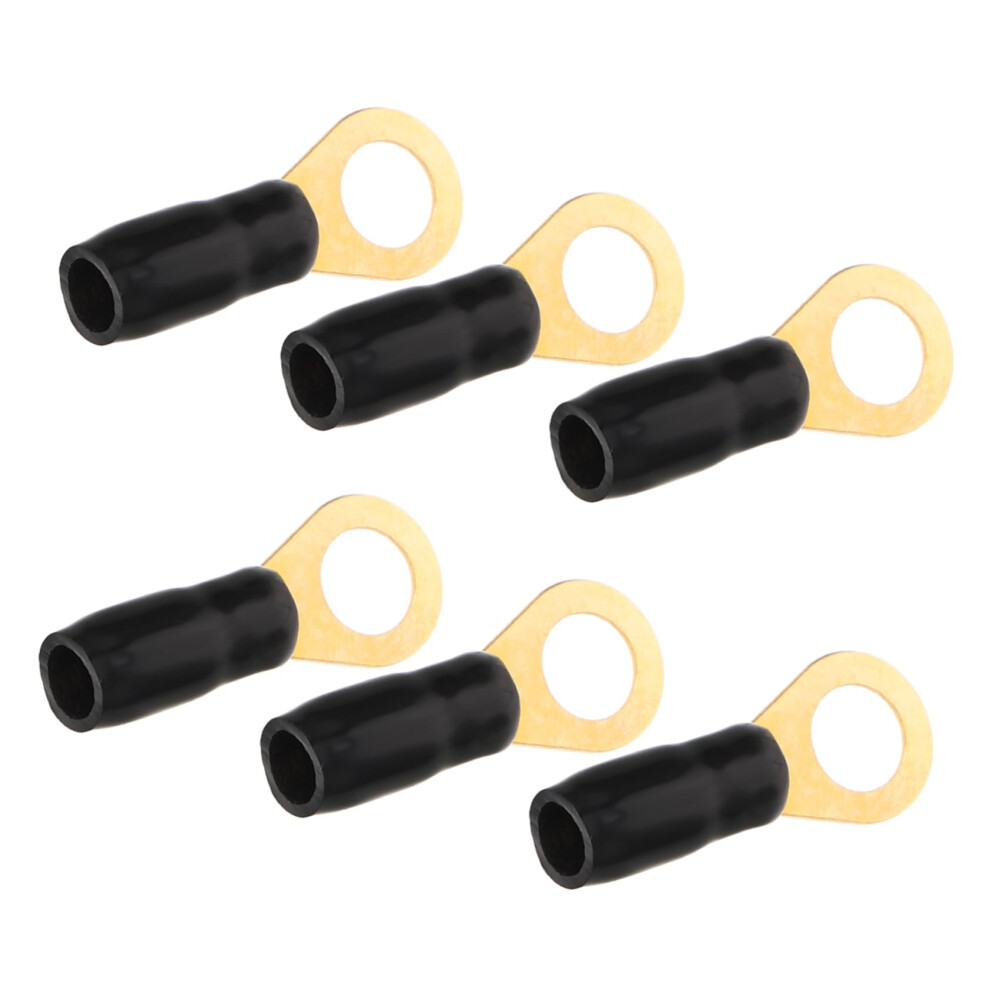6Pcs Insulated Ring Terminal Connectors For Car Audio, Durable Copper Build, Easy Wire Installation 9771547579908