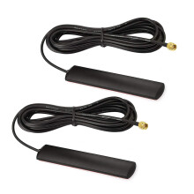 4G LTE SMA Male Antenna 2Pack with 3m Cable, Adhesive Mount, Wide Multiband Coverage for Car and Router