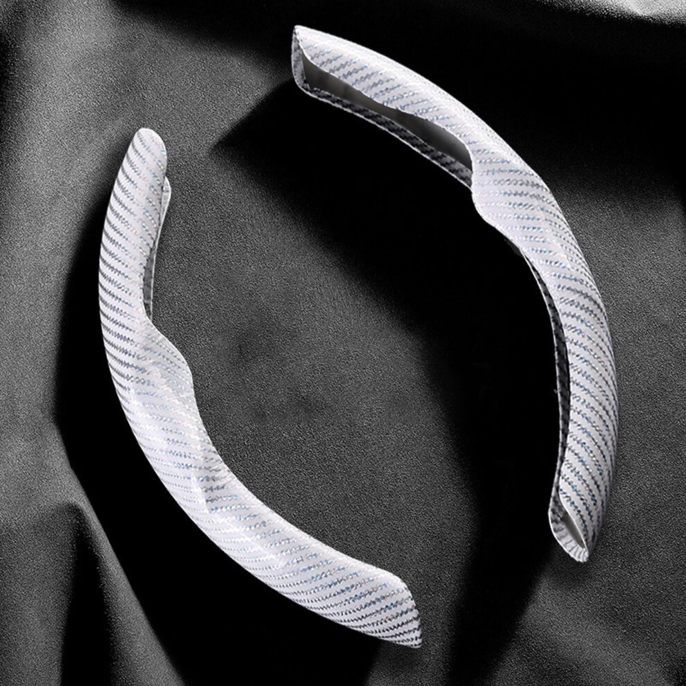 Carbon Fiber Car Steering Wheel Cover For Mclaren 720S 765Lt P1 Waterproof Antislip Grip, Allseason Protection White 9330225014478