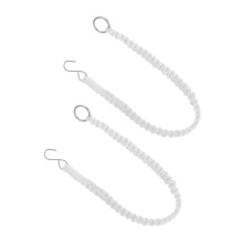 2pcs Macrame Plant Hanger Extenders with Ring, Adjustable Cotton Rope Beige Hanging Basket Extension