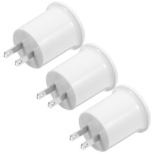 E27 Light Socket Adapter Set 3pcs Easy Installation Multi Bulb Converter Compatible for LED CFL Incandescent