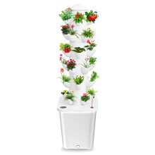 Hydroponics Growing System 30Plant Indoor Vertical Tower Garden with 10L Tank and Water Level Indicator