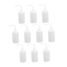 250ml Plastic Wash Bottles Pack of 10 Clear Squeeze Water Dispenser with Scale for Plant Care and Cleaning