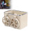 Car Armrest Organizer with 2 Cup Holders, Foldable Rotating Center Console Storage Box White 1