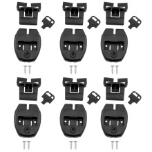 Hot Tub Cover Lock Set with Adjustable Strap and Quick Release Buckle, 6pcs Black Clips with Screws