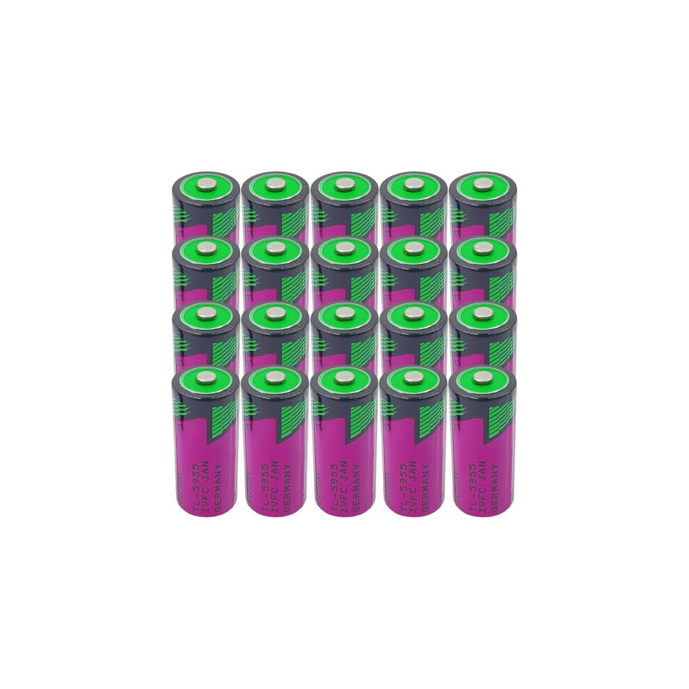 20Pcs Tl5955 3.6V 2/3Aa Lithium Battery 1650Mah LongâLasting Power Replacement For Tadiran Tlâ5955/S And Tlâ2155 9330225014652