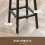 Homcom Taburetes de Bar Marrón 32.5 x 32.5 x 65 cm 6