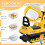 Homcom Tractor Infantil Amarillo 78 x 24 x 58.5 cm 4