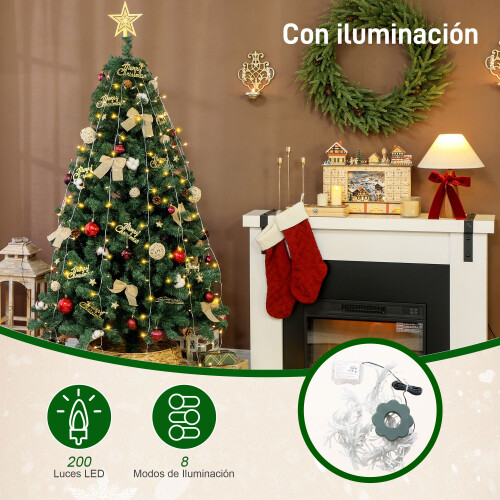 Homcom Árbol de Navidad Verde 100 x 100 x 180 cm 2