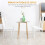 Homcom Sillas de Comedor Blanco 41 x 50 x 97 cm 4