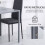 Homcom Mesa de Comedor Gris 75 x 75 x 75 cm 5