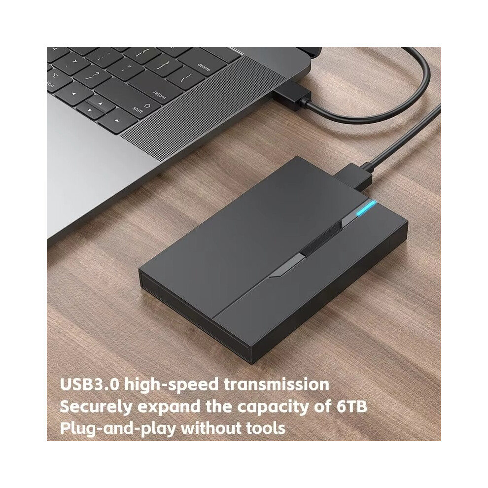 2.5" External Hard Drive Enclosure USB 3.0 Hard Disk Case 6TB Supports 7mm 9.5mm SATA SSD HDD For Laptop PC