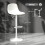 Homcom Taburetes de Bar Blanco 40.5 x 44 x 104 cm 3