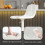Homcom Taburetes de Bar Blanco 40.5 x 44 x 104 cm 6