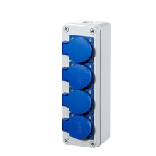 Outdoor Waterproof Wall Mounted EU Socket Box with Dual 10A Outlets for Home and Garden