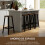 Homcom Taburetes de Bar Marrón 32.5 x 32.5 x 65 cm 4
