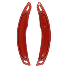 Carbon Fiber Red Paddle Shifter Extension for Mitsubishi Montero Sport L200 ASX, Ergonomic Grip Design