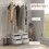 Homcom Perchero con Zapatero Blanco 63 x 37 x 153 cm 2