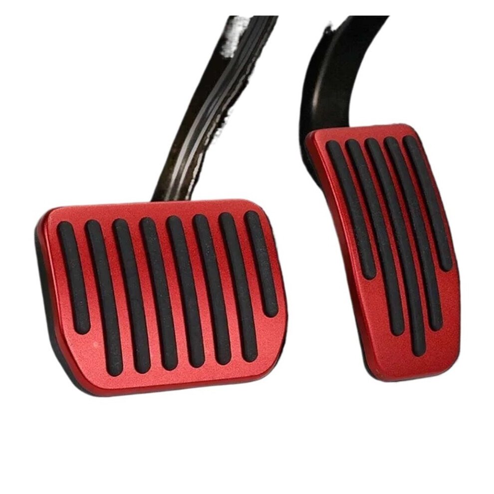 Aluminum Alloy Pedal Covers For Tesla Model Y 2021Â2023 And Model 3 2024, Enhanced Antislip Grip Red 9771547580249