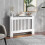 Homcom Cubierta de Radiador Blanco 112 x 19 x 81 cm 2