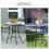 Outsunny Mesa de Jardín Negro Ø60 x 71 cm 4
