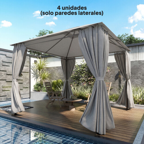 Outsunny Laterales para Carpa Gris 300 x 198 cm 1