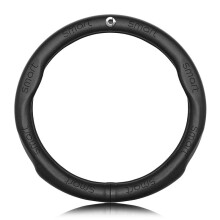 Durable Leather Car Steering Wheel Cover for Smart Crossblade 20012006, NonSlip AllSeason Black