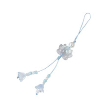 Colorful Unbreakable Acetic Acid Flower Pendant For Mobile-Blue