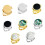 Stainless Steel Adjustable Ring Portable-Colorful shell gold 2