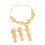 Comfortable Geometric Necklace and Earrings Set Featuring-Gold 1