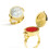 Stainless Steel Adjustable Ring Portable-Colorful shell gold 5