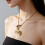 Collier Long à breloque cheval à la mode, avec thème-argent 7