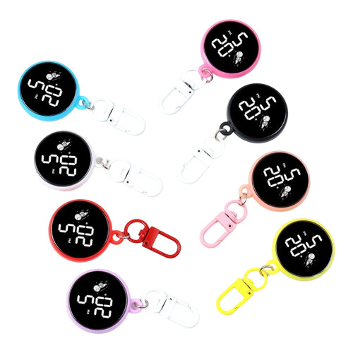 Porte-clés de montre électronique à fixation facile, pour-Jaune 1