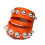 Imitation Pearls Hollowed Finger Ring Resin Open Ring-Orange 1