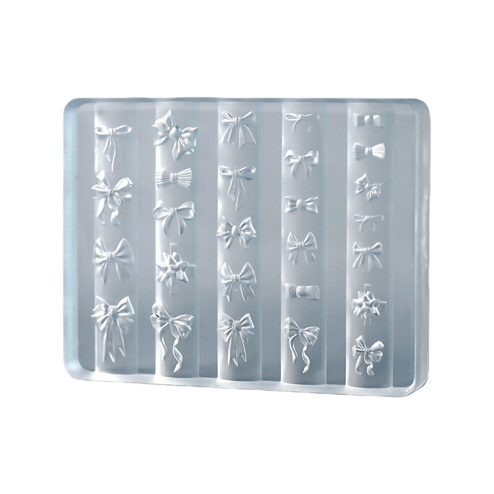 Bowknot Themed Nail Decorative Mold Silicone Texture for Various