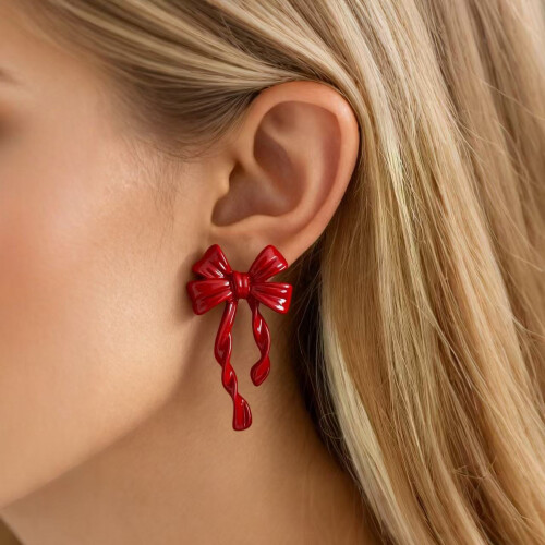 Chic and Comfortable Bowknot Earrings with Dangles Perfect-C 1