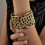 Bracelet manchette large imprimé léopard audacieux, ouverture-B 6