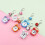 Iron Clock Shaped Keychain Bag Pendant For Personalization-Blue 3