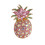 Sophisticated Pineapple Brooch Featuring Glittering-Pink 1