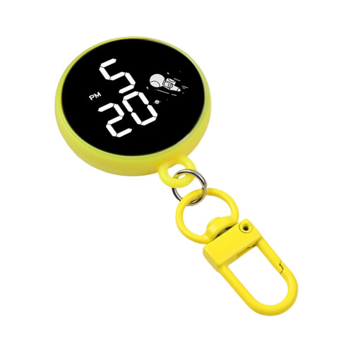 Porte-clés de montre électronique à fixation facile, pour-Jaune