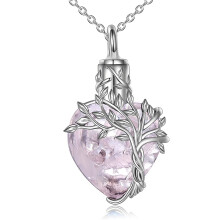 Collier de cendres en acier inoxydable pour mémorial de-rose
