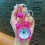 Iron Clock Shaped Keychain Bag Pendant For Personalization-Blue 6